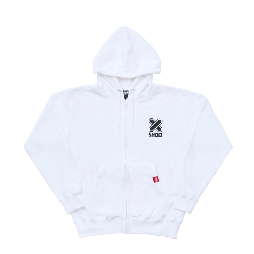 SHOEI Cross Logo Hoodie 2 F/Z White