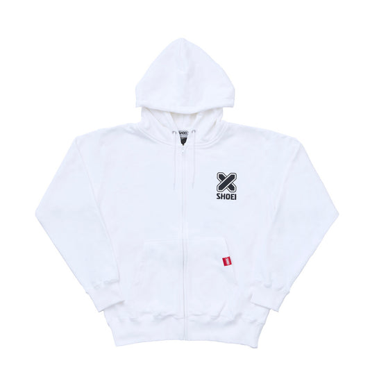 SHOEI Cross Logo Hoodie 2 F/Z White