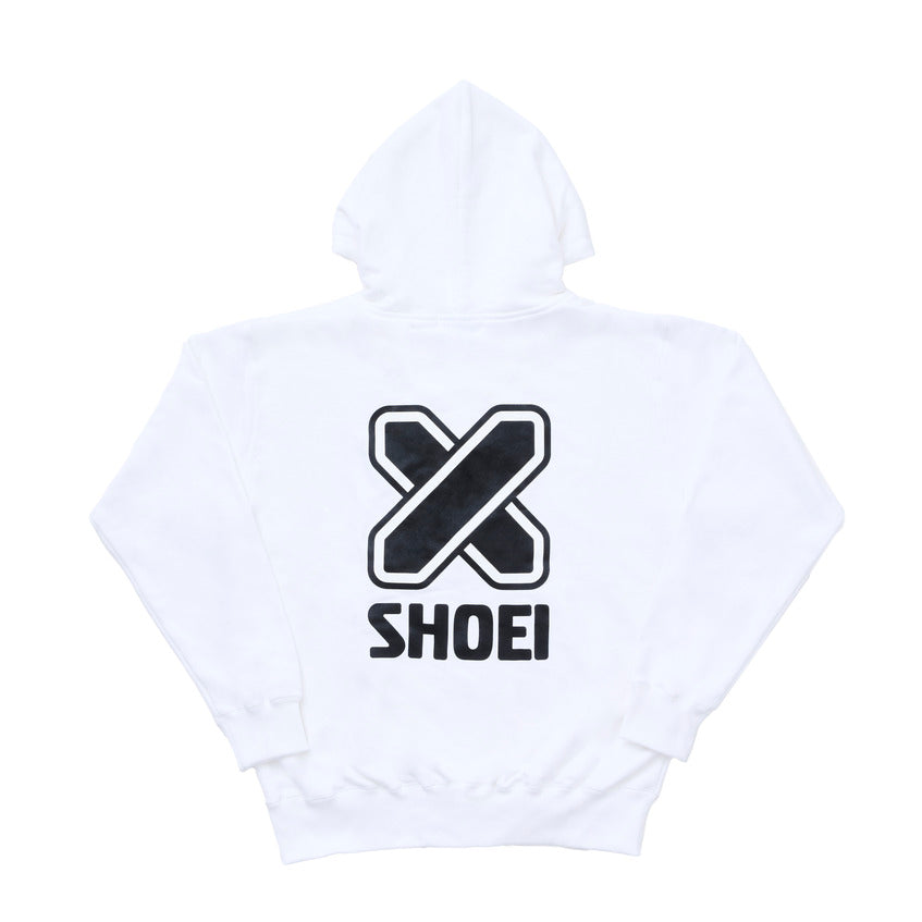 SHOEI Cross Logo Hoodie 2 F/Z White